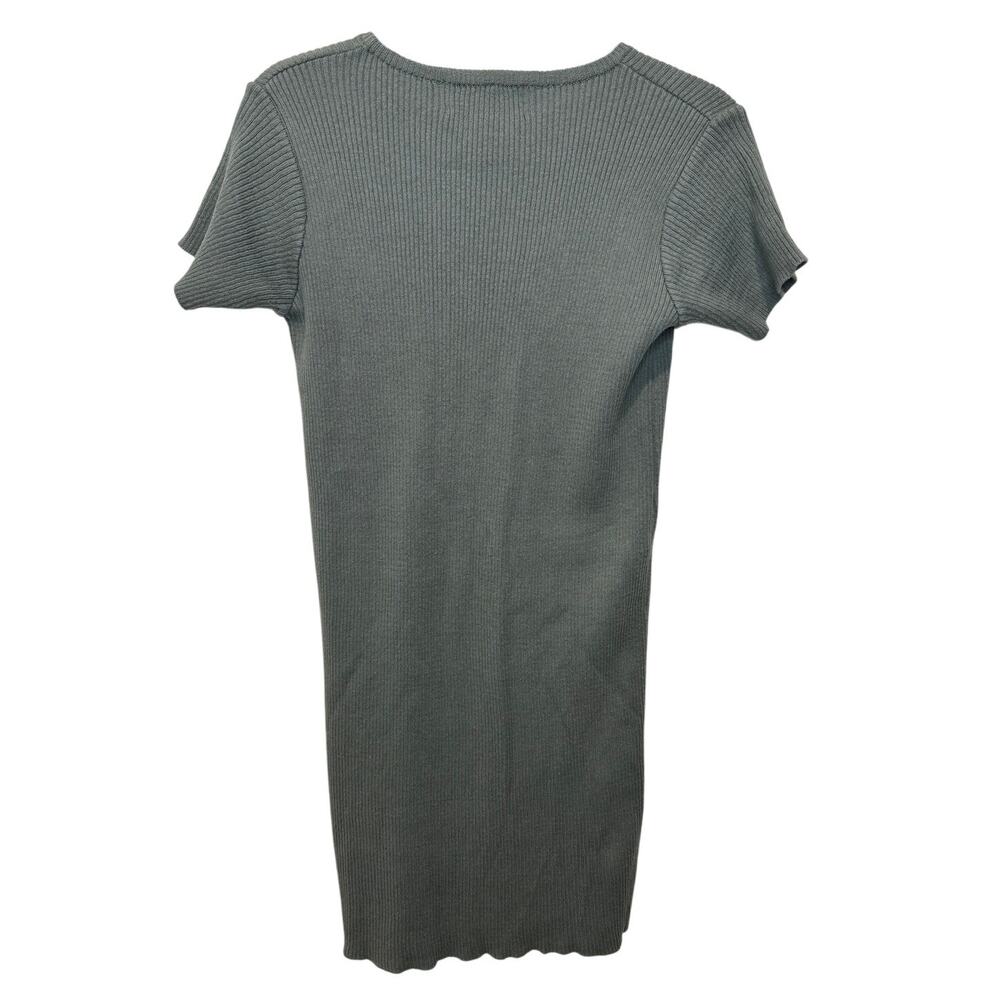 Vintage Brazeau Tricot 100% Cotton Short Sleeve Mini Dress in Forest Green - Picture 2 of 5